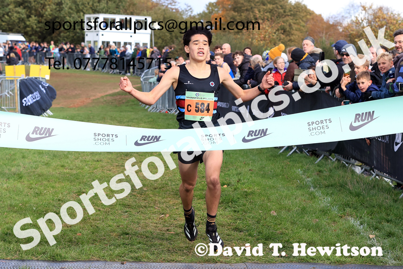 Mens Under-17s 2025 National Cross Country Relays, Berry Hill Park, Mansfield. Photo: David T. Hewitson/Sports for All Pics
